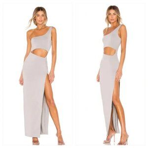 revolve superdown erla cutout maxi dress light grey size XS